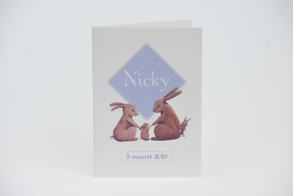 geboortekaartje nicky lila
